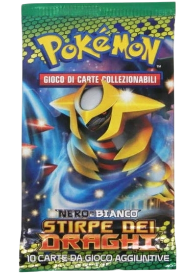 Bustina Nero e Bianco - Stirpe dei Draghi - ITA - Artwork Casuale - 10 Carte POKEMON
