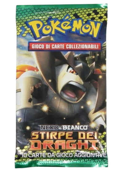 Bustina Nero e Bianco - Stirpe dei Draghi - ITA - Artwork Casuale - 10 Carte POKEMON