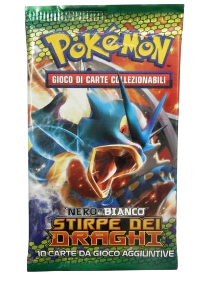 Bustina Nero e Bianco - Stirpe dei Draghi - ITA - Artwork Casuale - 10 Carte POKEMON